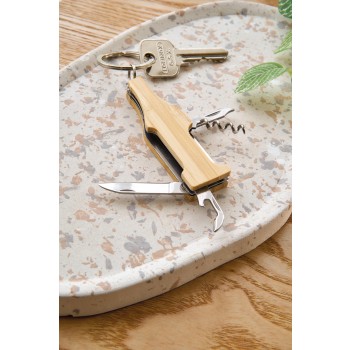 Portachiavi multitools bambù Inaya - Gadget.it - 
