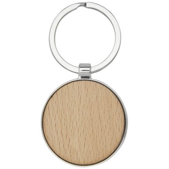 Portachiavi rotondo in legno di faggio - MORENO - Gadget.it - 