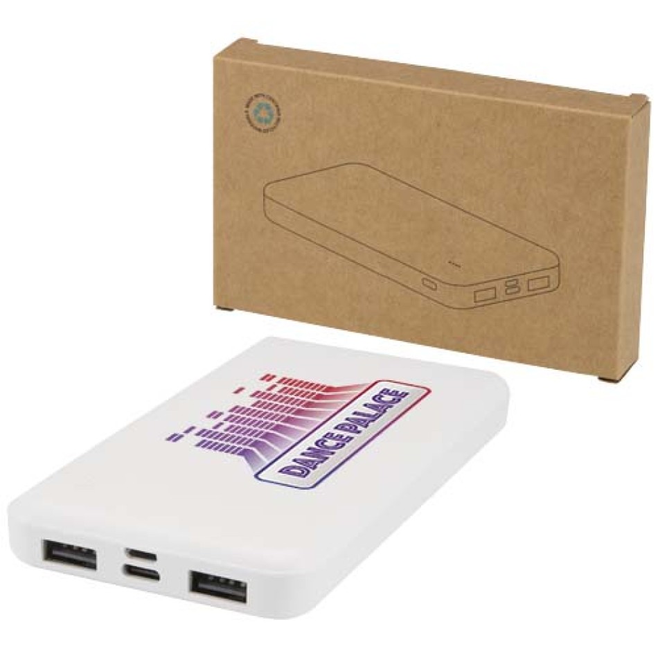 Power bank da 10.000 mAh e 10 W in plastica riciclata Intan - Gadget.it - 