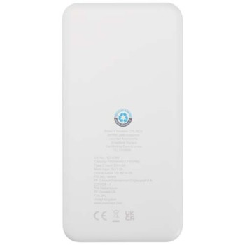 Power bank da 10.000 mAh e 10 W in plastica riciclata Intan - Gadget.it - 