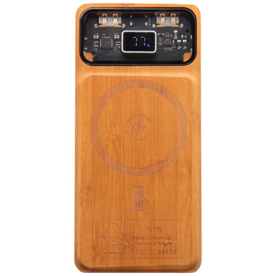 Power bank magnetico da 10.000 mAh e 15 W in legno SCX.design P48 - Gadget.it - 