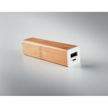 Power bank personalizzato da 2200 mAh in bamboo con connettore Tipo-C - Gadget.it - 