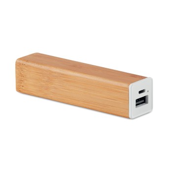 Power bank personalizzato da 2200 mAh in bamboo con connettore Tipo-C - Gadget.it - 