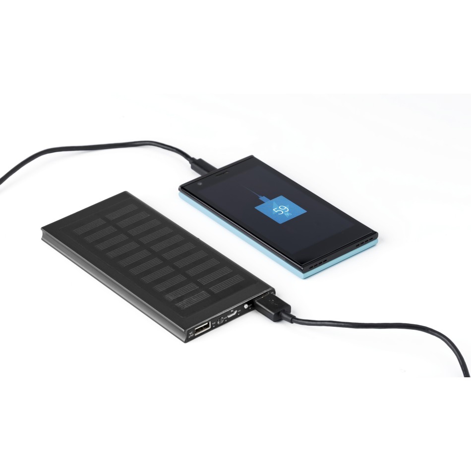 Power bank solare in ABS e alluminio - ADRIANA - Gadget.it - 