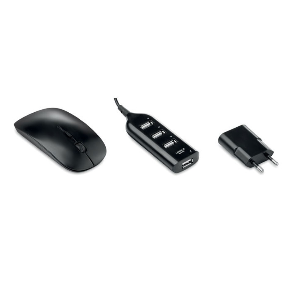 Set Accessori Computer con Mouse Wireless, Hub USB e Power Bank 4000 mAh - Gadget.it - 