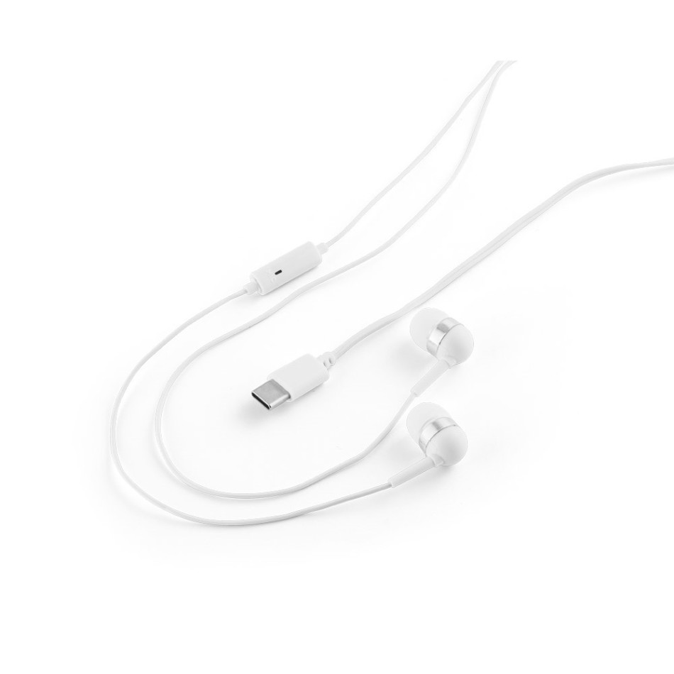 PRESLEY. Auricolari con cavo USB-C da 1.2 metri e microfono integrato in ABS - Gadget.it - 