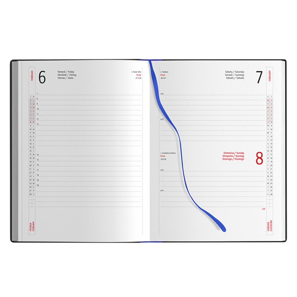 Agenda Giornaliera Maxi 17x24 - Gadget.it - Agenda Giornaliera Maxi 324 Pagine Multilingue con sab. e dom. abbinati 17x24 cm