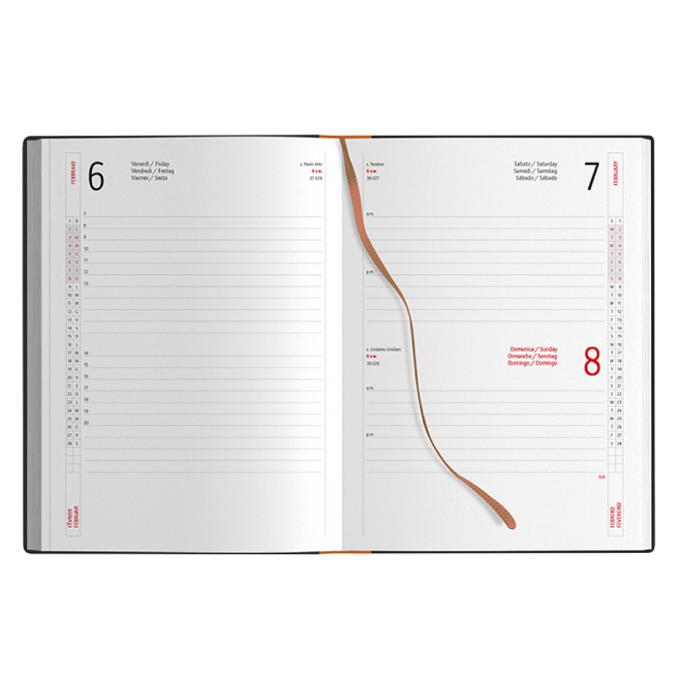 Agenda Giornaliera 15x21 - Gadget.it - Agenda Giornaliera 324 Pagine Multilingue sab. e dom. abbinati 15x21 cm