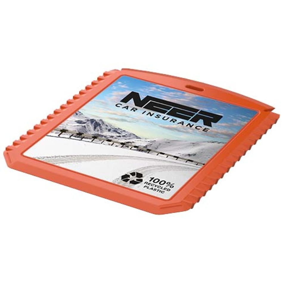 Raschietto per ghiaccio rettangolare in plastica riciclata Thrym - Gadget.it - 