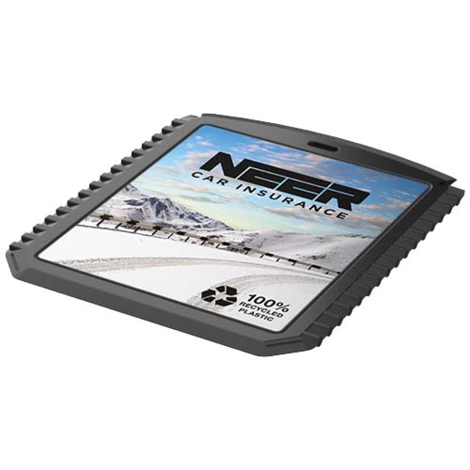 Raschietto per ghiaccio rettangolare in plastica riciclata Thrym - Gadget.it - 