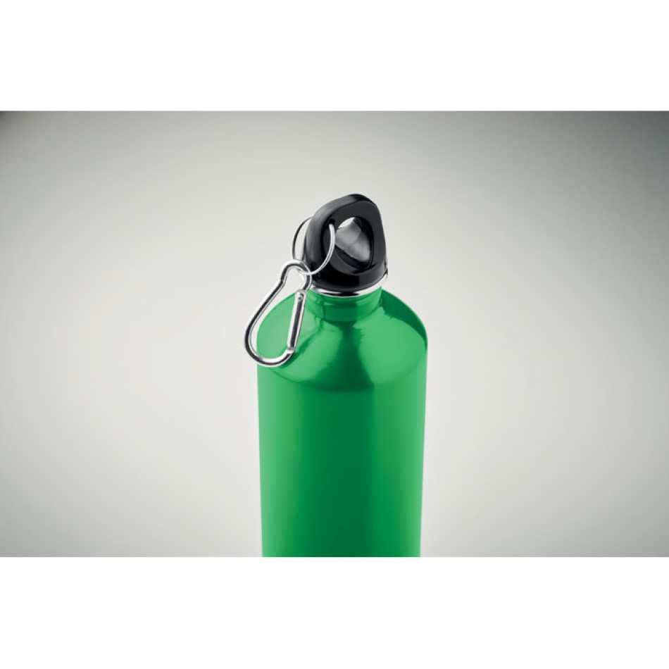 Bottiglia 750 ml in Acciaio Inox Riciclato personalizzabile con Moschettone - Gadget.it - Bottiglia 750 ml in Acciaio Inox Riciclato personalizzabile con Moschettone