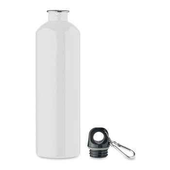 Bottiglia 750 ml in Acciaio Inox Riciclato personalizzabile con Moschettone - Gadget.it - Bottiglia 750 ml in Acciaio Inox Riciclato personalizzabile con Moschettone