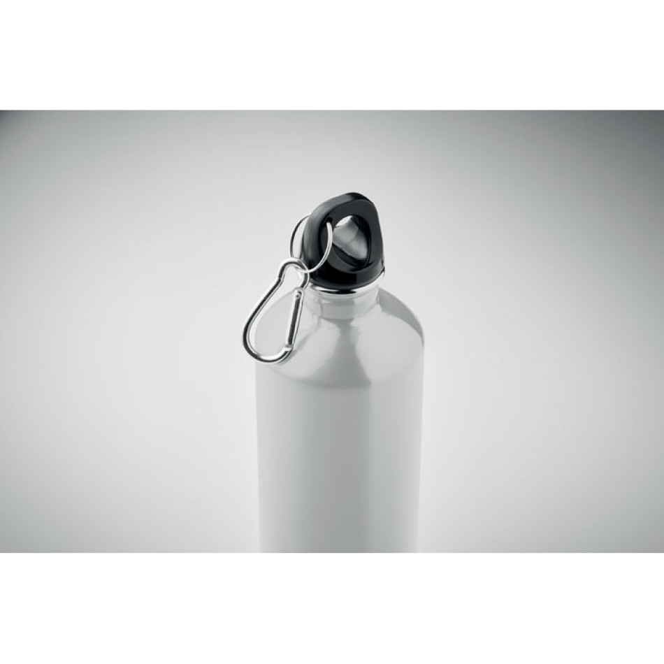 Bottiglia 750 ml in Acciaio Inox Riciclato personalizzabile con Moschettone - Gadget.it - Bottiglia 750 ml in Acciaio Inox Riciclato personalizzabile con Moschettone