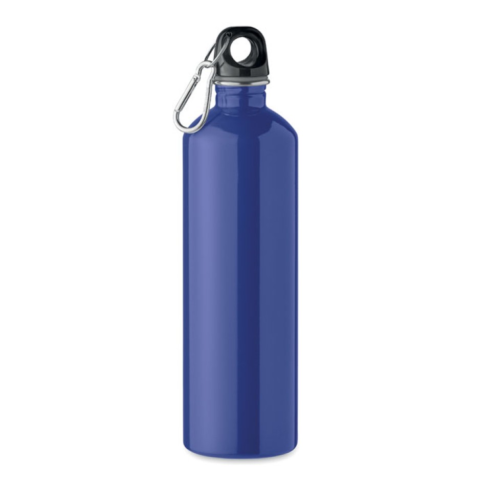 Bottiglia 750 ml in Acciaio Inox Riciclato personalizzabile con Moschettone - Gadget.it - Bottiglia 750 ml in Acciaio Inox Riciclato personalizzabile con Moschettone