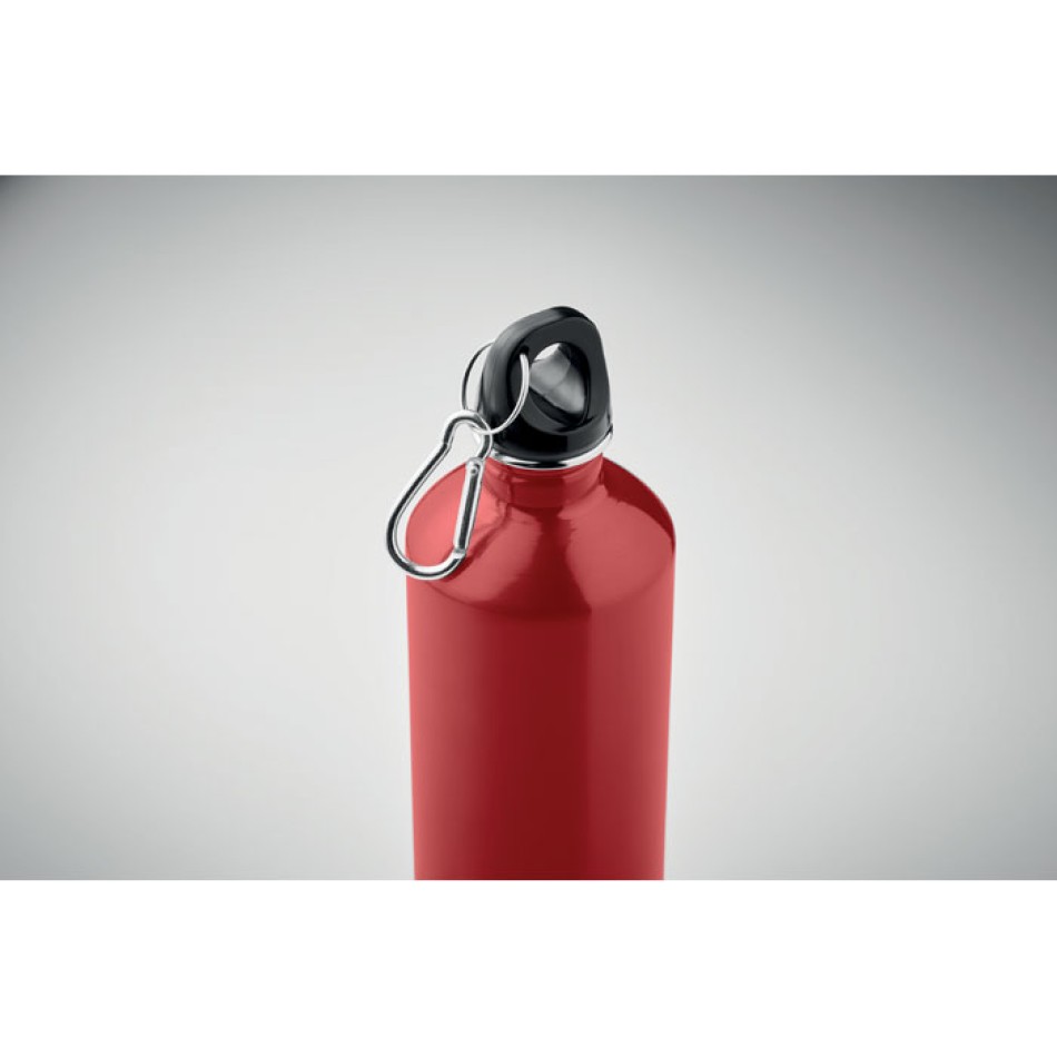 Bottiglia 750 ml in Acciaio Inox Riciclato personalizzabile con Moschettone - Gadget.it - Bottiglia 750 ml in Acciaio Inox Riciclato personalizzabile con Moschettone