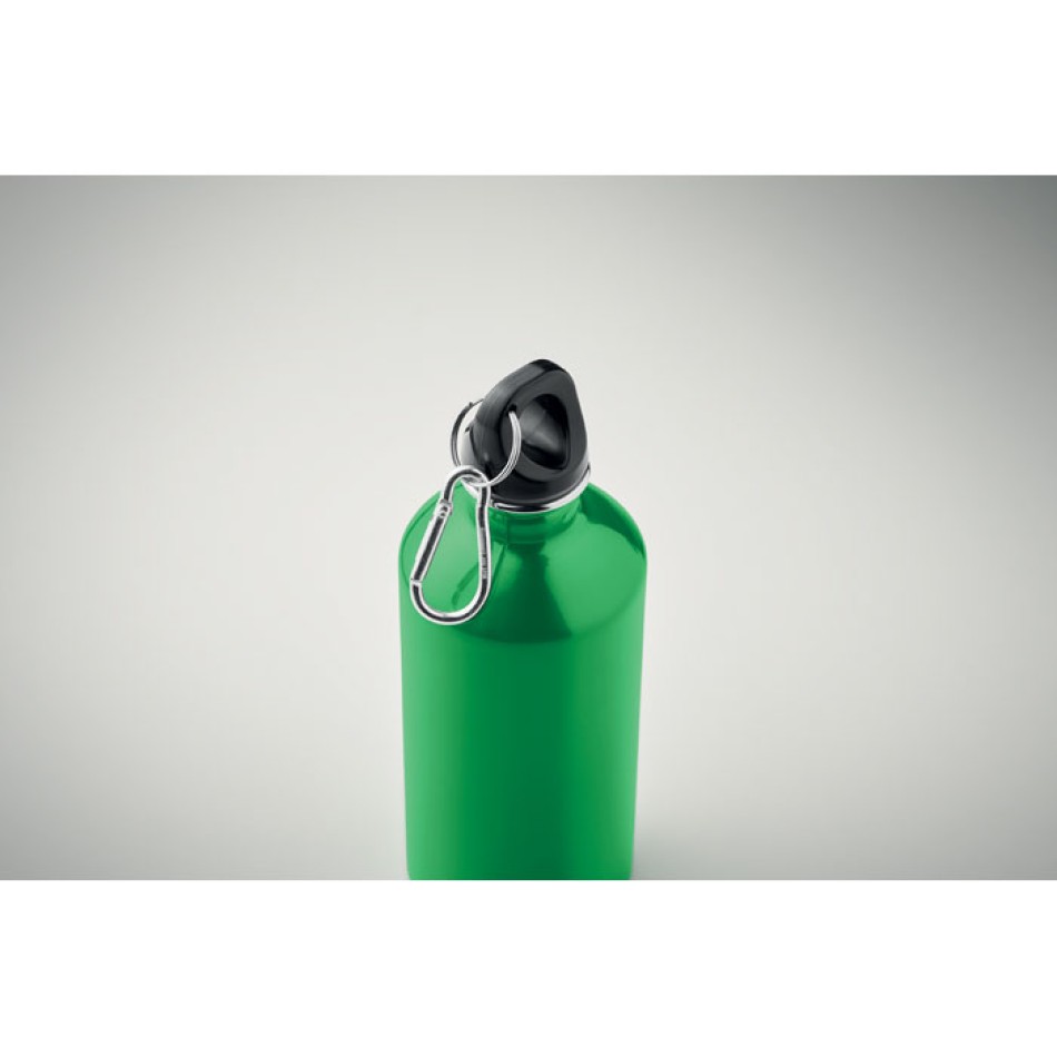 Bottiglia Personalizzata 500 ml in Acciaio Inox Riciclato con Moschettone e Sistema Antigoccia - Gadget.it - Bottiglia Personalizzata in Acciaio Inox Riciclato 500 ml con Moschettone