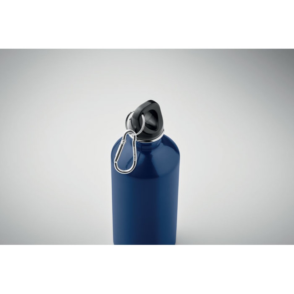Bottiglia Personalizzata 500 ml in Acciaio Inox Riciclato con Moschettone e Sistema Antigoccia - Gadget.it - Bottiglia Personalizzata in Acciaio Inox Riciclato 500 ml con Moschettone