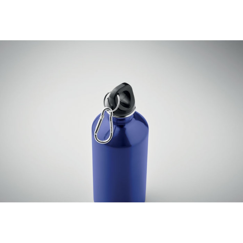 Bottiglia Personalizzata 500 ml in Acciaio Inox Riciclato con Moschettone e Sistema Antigoccia - Gadget.it - Bottiglia Personalizzata in Acciaio Inox Riciclato 500 ml con Moschettone
