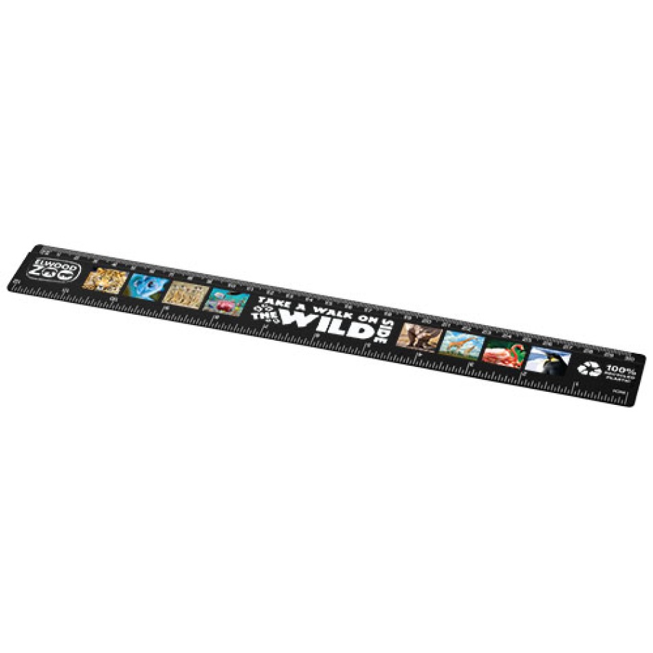 Righello da 30 cm in plastica riciclata Refari - Gadget.it - 