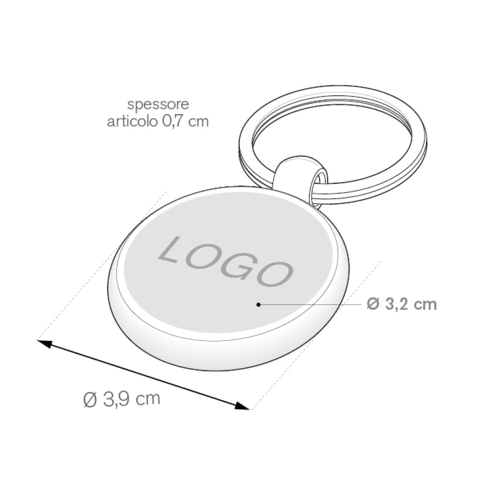 Portachiavi tondo in legno - ROOTS - Gadget.it - 