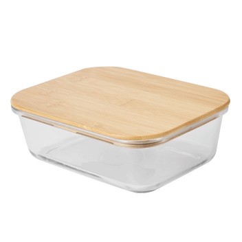 ROSILI L - Lunch Box, con coperchio di bambù: capacità di circa 1.060 ml - Gadget.it - 