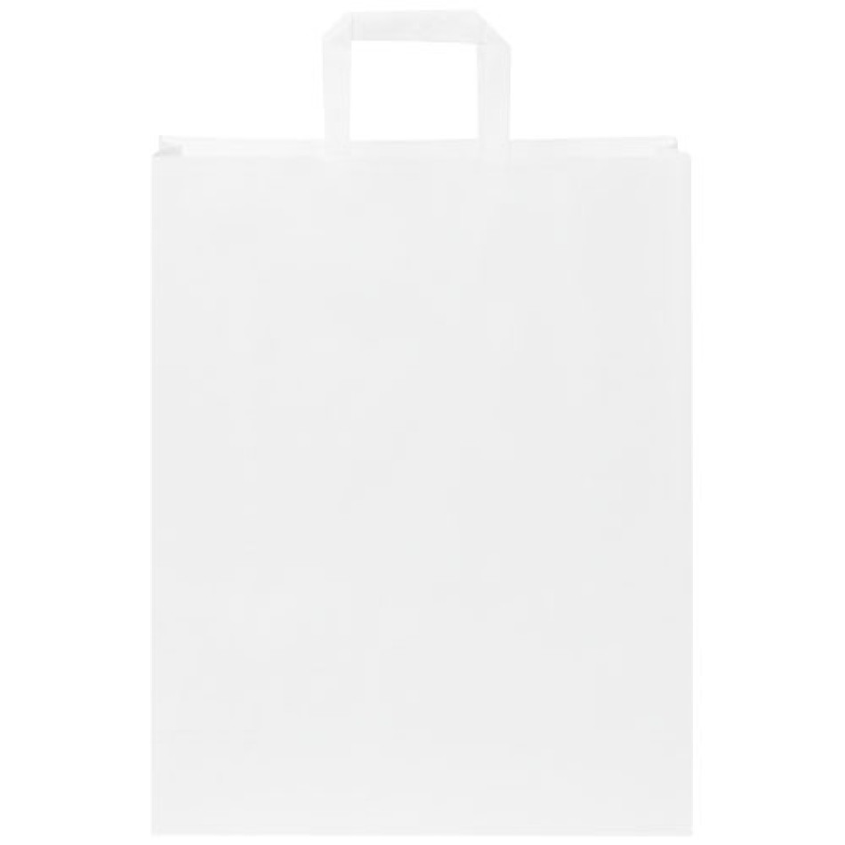 Sacchetto in carta kraft con manici piatti 32x12x40 cm  - GRANDE - Gadget.it - 