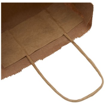 Sacchetto in carta kraft con manici intrecciati 18x8x21 cm - PICCOLO - Gadget.it - 