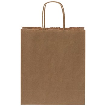 Sacchetto in carta kraft con manici intrecciati 18x8x21 cm - PICCOLO - Gadget.it - 