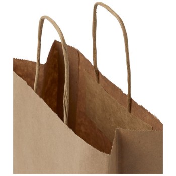 Sacchetto in carta kraft con manici intrecciati 18x8x21 cm - PICCOLO - Gadget.it - 