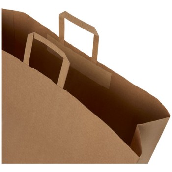 Sacchetto in carta kraft con manici piatti 49x14x44 cm - XXL - Gadget.it - 