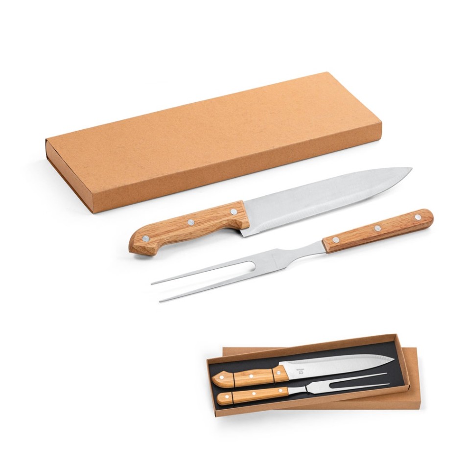 SALSA. Set per barbecue composto da 2 utensili in bambú e acciaio inossidabile - Gadget.it - 