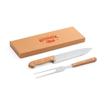 SALSA. Set per barbecue composto da 2 utensili in bambú e acciaio inossidabile - Gadget.it - 
