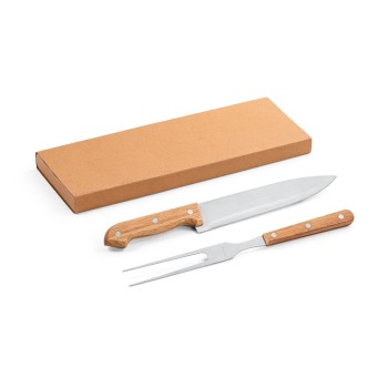 SALSA. Set per barbecue composto da 2 utensili in bambú e acciaio inossidabile - Gadget.it - 