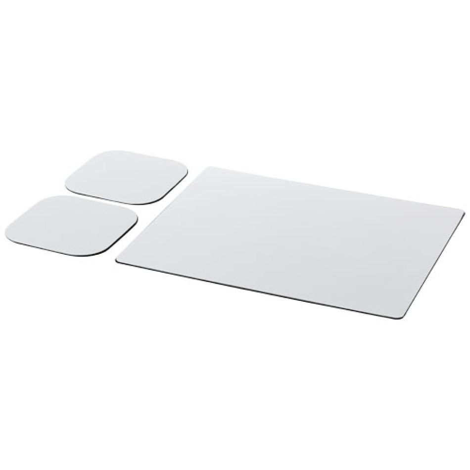 Set Brite-Mat® 3 con tappetino per mouse e sottobicchieri - Gadget.it - 