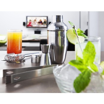 Set cocktail 5 accessori, in acciaio inox Natalina - Gadget.it - 
