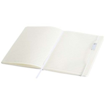 Set con blocco note formato A5 con copertina rigida e penna roller Legato Elegance - Gadget.it - 