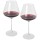 Set da 2 bicchieri da vino in vetro Rosso 