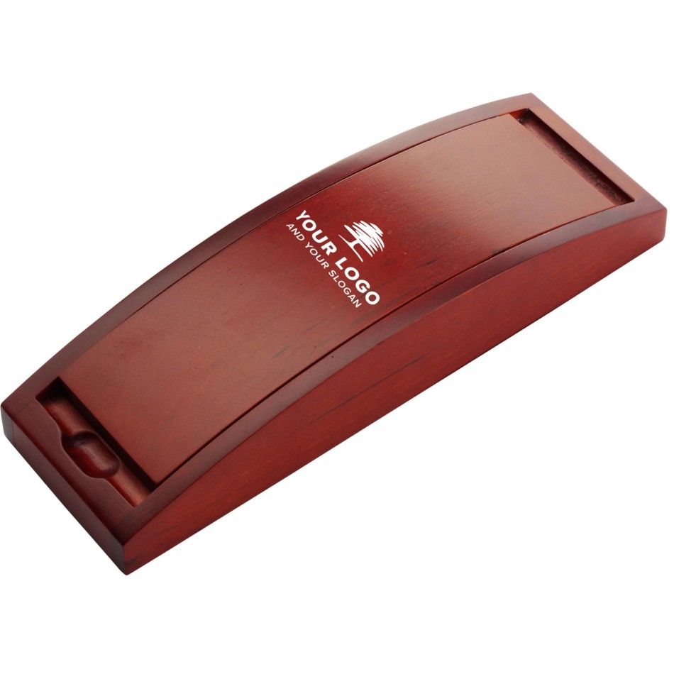 Parure penna a sfera e rollerball in legno - ROBIN - Gadget.it - 