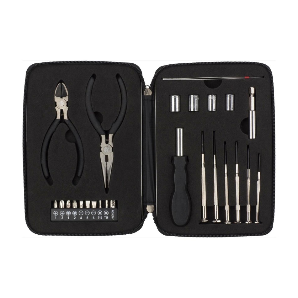 Set attrezzi 26 pezzi, custodia in metallo Alisha - Gadget.it - 