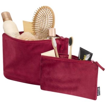 Set di beauty case in velluto riciclato certificato GRS Swift - Gadget.it - 