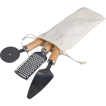 Set di utensili da cucina in metallo e legno Sylvan - Gadget.it - 