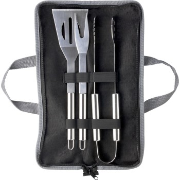 Set barbecue da 3 pezzi in acciaio inox con custodia - Gadget.it - 