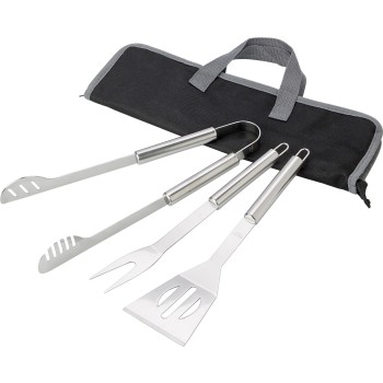 Set barbecue da 3 pezzi in acciaio inox con custodia - Gadget.it - 