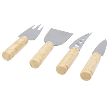 Set per formaggio Cheds da 4 pezzi in bambù - Gadget.it - 