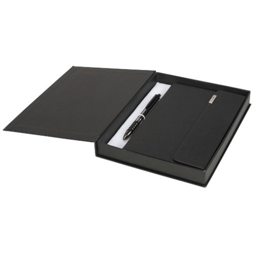 Set notes A5 a righe in PU e penna refill nero - TACTICAL - Gadget.it - 