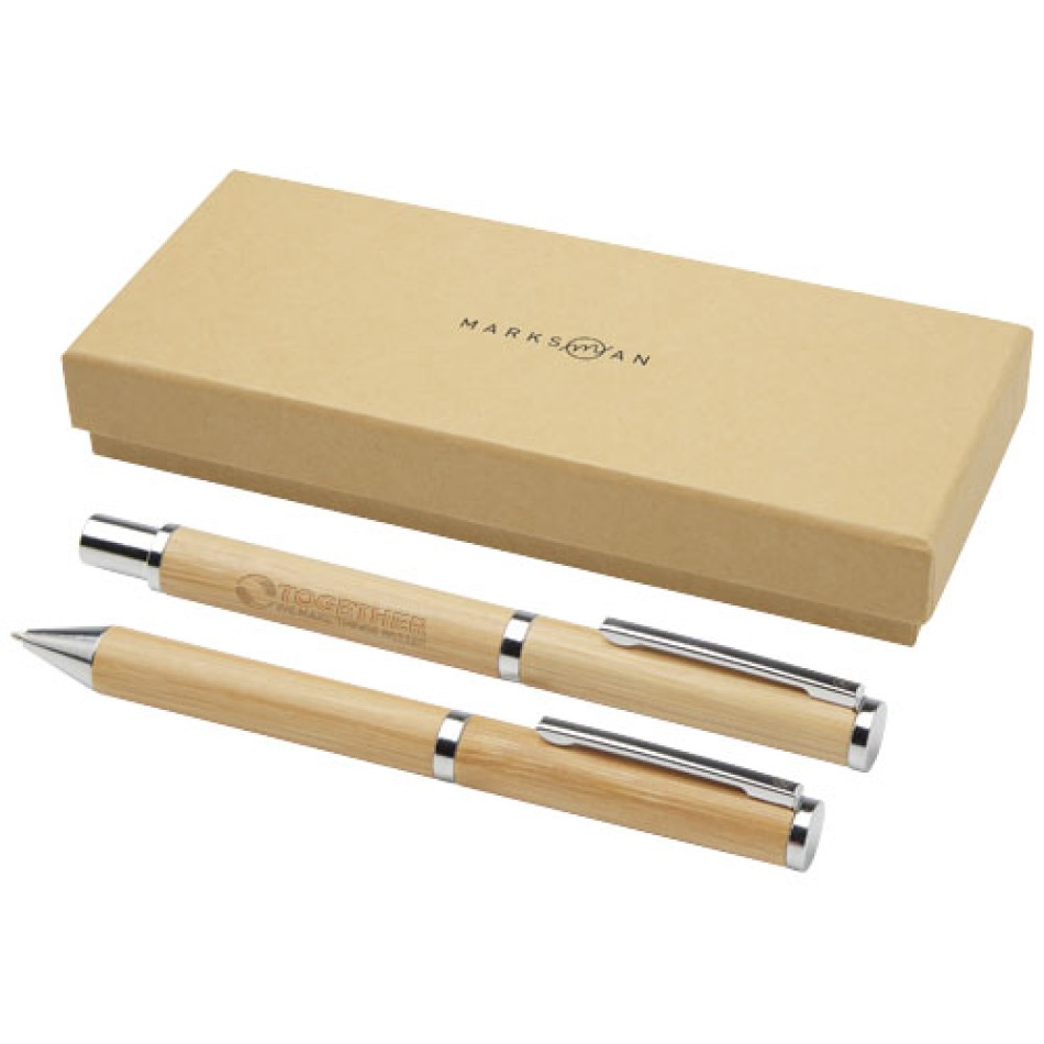 Set penne in bamboo refill nero - APOLYS - Gadget.it - 