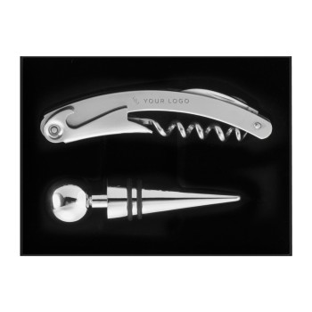 Set vino 2 accessori, in acciaio inox Eve - Gadget.it - 