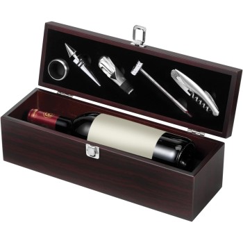 Set vino, 5 accessori, in acciaio inox Nikita - Gadget.it - 