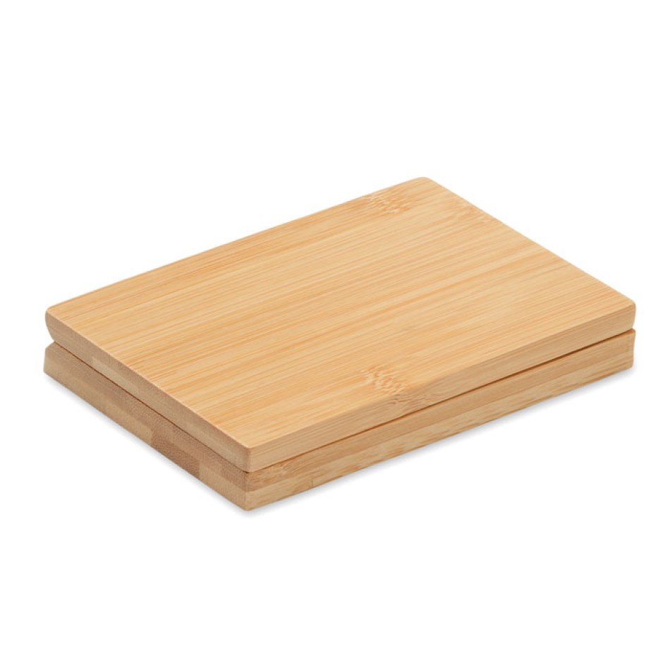 Kit manicure in acciaio inox con custodia in bamboo naturale - Gadget.it - 