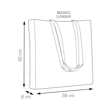 Borsa in cotone 38x42x8 cm - SHELLEY - Gadget.it - 